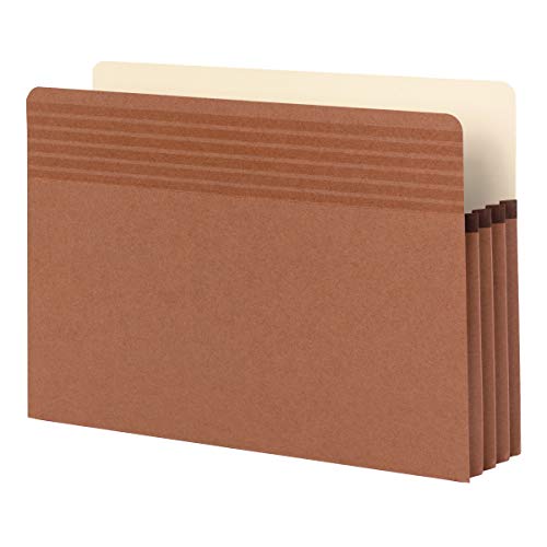 Smead Easy Grip Aktentasche mit gerader Lasche, 8,9 cm Erweiterung, legale Größe, Redrope, 25 Stück pro Box (73210) von Smead