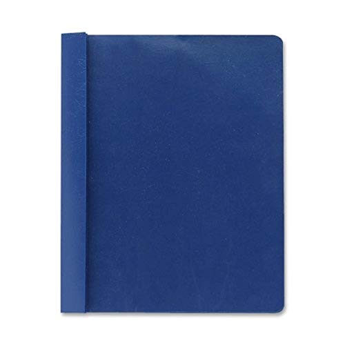 Smead Klarsichtdeckel, drei Doppelzapfen-Seitenverschlüsse, 1,27 cm Kapazität, Briefgröße, Dunkelblau, 25 pro Box (87455) von Smead
