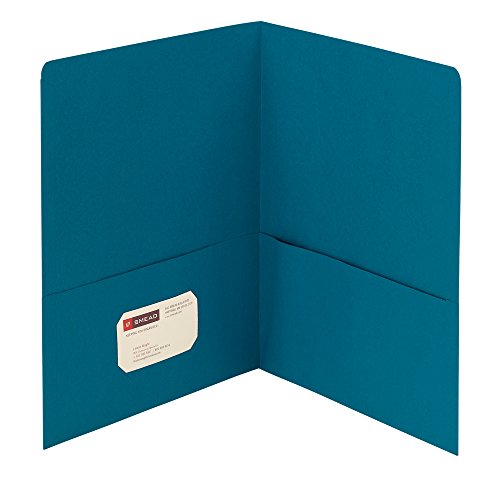 Smead Schwerer Ordner mit zwei Taschen, Briefgröße, blaugrün, 25 Stück pro Box (87867) von Smead
