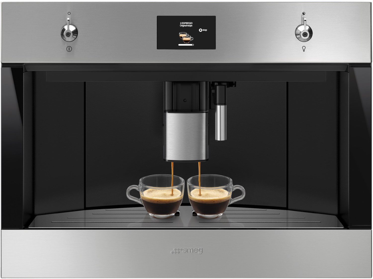 CMS4303X Einbau-Kaffee-Vollautomat edelstahl/cleansteel von Smeg