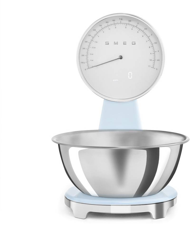 KSF01PBWW Küchenwaage mit Schüssel pastellblau von Smeg