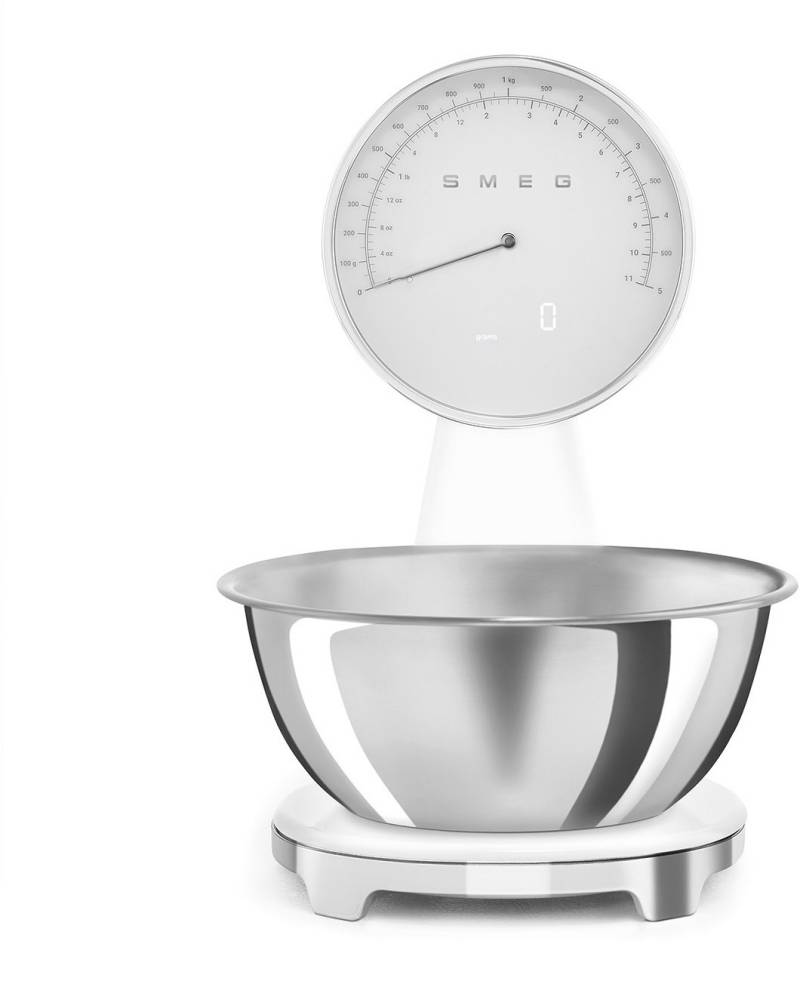 KSF01WHWW Küchenwaage mit Schüssel weiß von Smeg