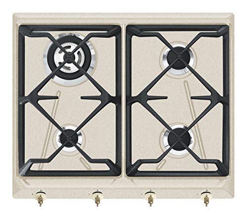 SMEG Gaskochfeld COLONIALE - SRV864AVOGH2, Hellbraun/schwarz SMEG Gaskochfeld COLONIALE - SRV864AVOGH2, Hellbraun/schwarz von Smeg