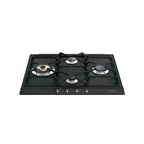 SMEG Gaskochfeld CORTINA - SR764AO, Anthrazit/schwarz von Smeg