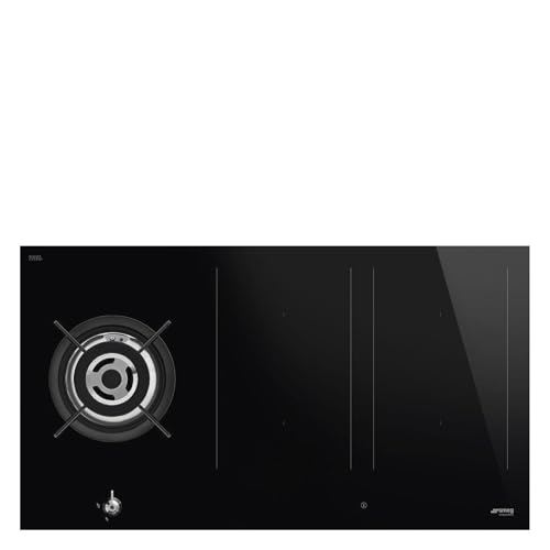 SMEG Kochfeld Gas/Induktion CLASSICA - PM3953D, Schwarz von Smeg
