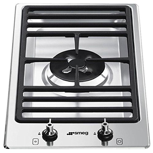 SMOKO PGF31G-1 Einbauplatte Gas, Edelstahl, drehbar, Vorderseite, 1 W von Smeg