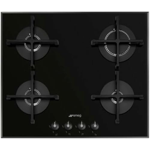 Smeg PV164B Burner Gas on Glass Hob - White von Smeg