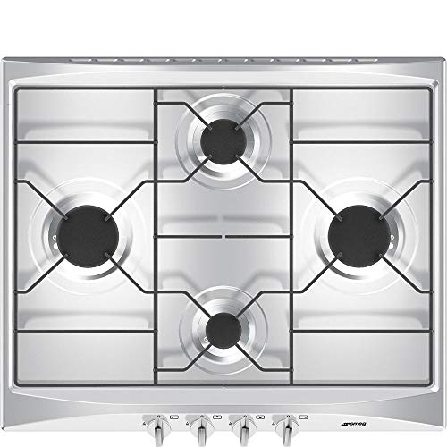 Smeg S264X2 Kochfeld Built-in Gas Stainless Steel (Built-in, Gas, Edelstahl, Edelstahl, 1050 W, rund) von Smeg