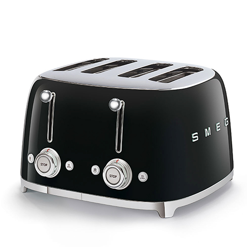 Smeg Toaster 4-Schlitz 50&#039;s Retro Style TSF03BLEU Schwarz von Smeg