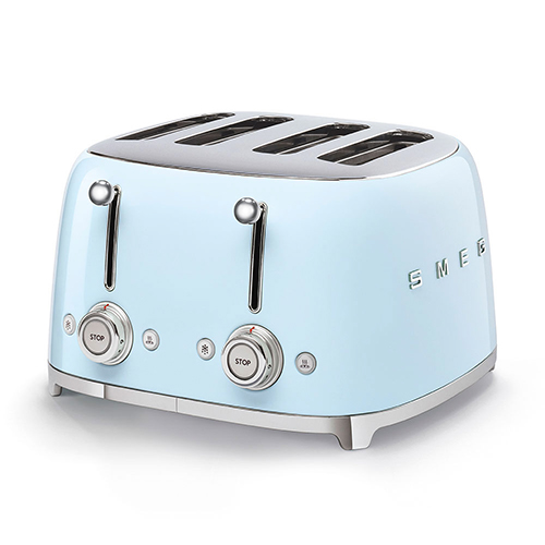 Smeg Toaster 4-Schlitz 50&#039;s Retro Style TSF03PBEU Pastellblau von Smeg