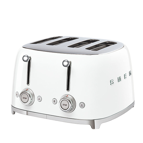 Smeg Toaster 4-Schlitz 50&#039;s Retro Style TSF03WHEU Weiß von Smeg