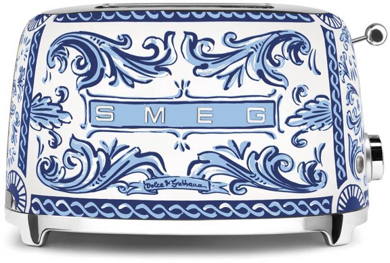 TSF01DGBEU Dolce & Gabbana Doppelschlitz-Toaster blu mediterraneo von Smeg