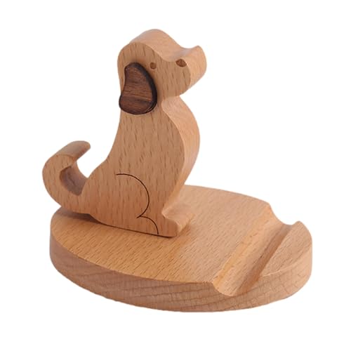 Handy-Ständer aus Holz – Handy-Ständer Tier, Holz-Tier-Handy-Ständer, Tier-Schreibtisch-Telefonständer, Handyhalterung für Schreibtisch, niedliche Tier-Handyhalterung, Neuheit Telefonständer von Smileshiney
