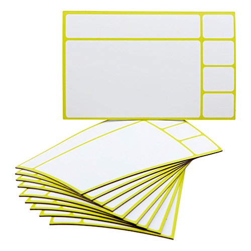 SMILEYBOARD - Magnetische Karten - 10 Stück - 4 Felder -Beschriftbar - Farbe: Gelb - Scrum Boards " von Smileyboard