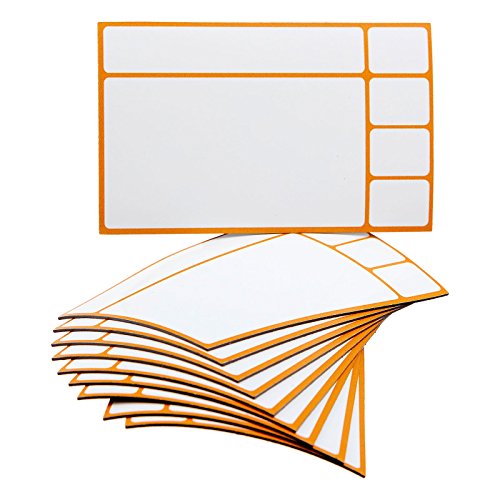 SMILEYBOARD - Magnetische Karten - 10 Stück - 4 Felder -Beschriftbar - Farbe: Orange - Scrum Boards " von Smileyboard