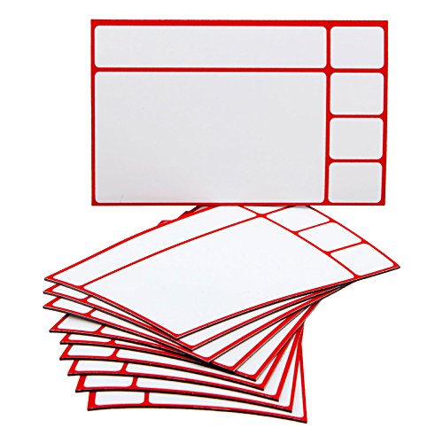 SMILEYBOARD - Magnetische Karten - 10 Stück - 4 Felder -Beschriftbar - Farbe: Rot - Scrum Boards " von Smileyboard