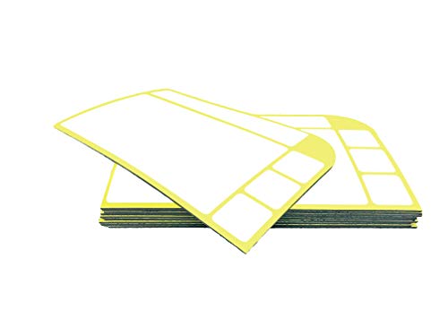 SMILEYBOARD Notiz-Karten magnetisch & abwaschbar - für Scrum Board, Kanban Tafel & Co. - 10 Stück - gelb von Smileyboard