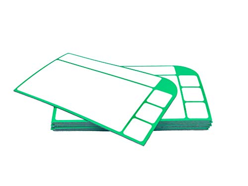 SMILEYBOARD Notiz-Karten magnetisch & abwaschbar - für Scrum Board, Kanban Tafel & Co. - 10 Stück - gruen von Smileyboard