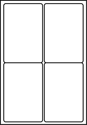 SmithPackaging A4 selbstklebende Adress-Etiketten, 4 Etiketten pro Blatt, 100 Blatt, 99,1 x 139 mm, 400 Etiketten von SmithPackaging