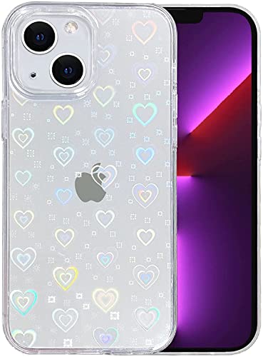 SmoBea Kompatibel mit iPhone 13 Mini Hülle, für Laser Glitzer Bling Herz Weich & Flexibel TPU und Harte PC Rückseite Stoßfeste Abdeckung Frauen Mädchen Herzmuster Handyhülle (Regenbogen SmoBea Kompatibel mit iPhone 13 Mini Hülle, für Laser Glitzer Bling Herz Weich & Flexibel TPU und Harte PC Rückseite Stoßfeste Abdeckung Frauen Mädchen Herzmuster Handyhülle (Regenbogen von SmoBea