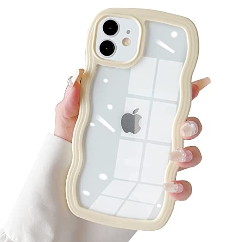 SmoBea für iPhone 11 Hülle, Damen Nette Transparente große Welle Handyhülle, Schön Große Welle Wave Formen [PC Material Rand] Kratzfest, Stoßfest, Transparente handyhülle(Yellow). von SmoBea