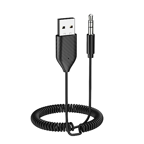 Aux Bluetooth Adapter Auto für Freisprechanruf und Wireless Musik Bluetooth Empfänger Klinke kompatibel mit Auto mit Aux und USB Anschluss von Smof