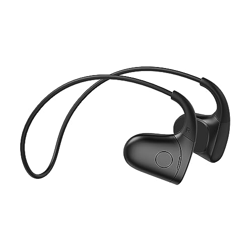 Smof Faltbarer Knochenleitungs-Kopfhörer-Offener drahtloser Bluetooth 5.3 Sport-Kopfhörer, schweiß- und wasserfester drahtloser Kopfhörer für Laufen, Radfahren, Wandern von Smof