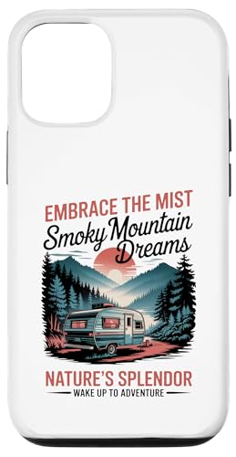 Camping im Smokies National Park Explorer Hülle für iPhone 12/12 Pro von Smoky Mountains - Hike the Fog - Embrace the Wild