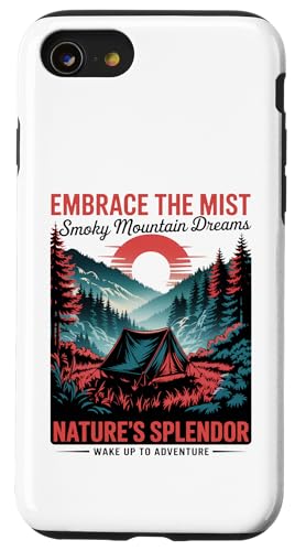 Classic Great Smoky Mountains Camping Hülle für iPhone SE (2020) / 7 / 8 von Smoky Mountains - Hike the Fog - Embrace the Wild