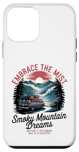 Great Smoky Mountains Camping - Retro National Parks Hülle für iPhone 12 mini von Smoky Mountains - Hike the Fog - Embrace the Wild