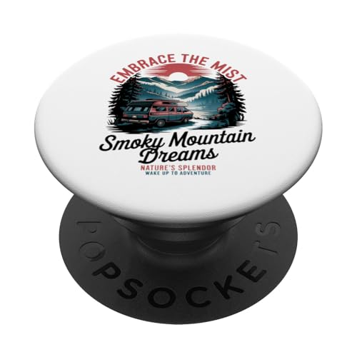 Great Smoky Mountains Camping - Retro National Parks PopSockets Klebender PopGrip Great Smoky Mountains Camping - Retro National Parks PopSockets Klebender PopGrip von Smoky Mountains - Hike the Fog - Embrace the Wild