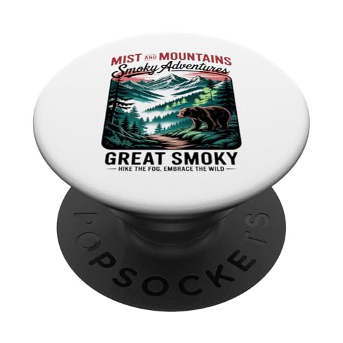 Nebel und Berge - Great Smoky Mountains Wilderness PopSockets Klebender PopGrip Nebel und Berge - Great Smoky Mountains Wilderness PopSockets Klebender PopGrip von Smoky Mountains - Hike the Fog - Embrace the Wild