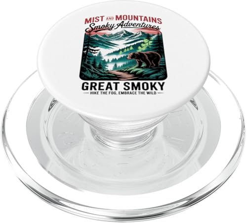 Nebel und Berge - Great Smoky Mountains Wilderness PopSockets PopGrip für MagSafe von Smoky Mountains - Hike the Fog - Embrace the Wild
