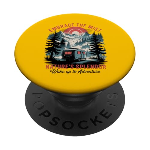 Retro National Parks - Great Smoky Mountains Camping PopSockets Klebender PopGrip Retro National Parks - Great Smoky Mountains Camping PopSockets Klebender PopGrip von Smoky Mountains - Hike the Fog - Embrace the Wild