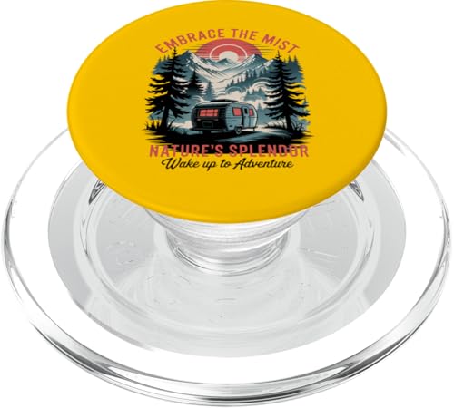 Retro National Parks - Great Smoky Mountains Camping PopSockets PopGrip für MagSafe von Smoky Mountains - Hike the Fog - Embrace the Wild