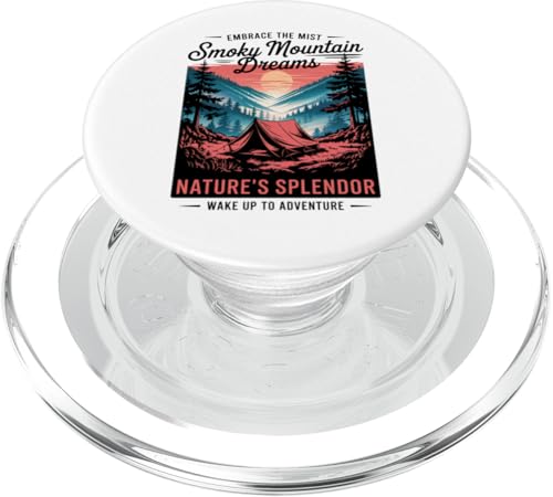 Smokies — Vintage-Camping im Freien, Smoky Mountains PopSockets PopGrip für MagSafe von Smoky Mountains - Hike the Fog - Embrace the Wild