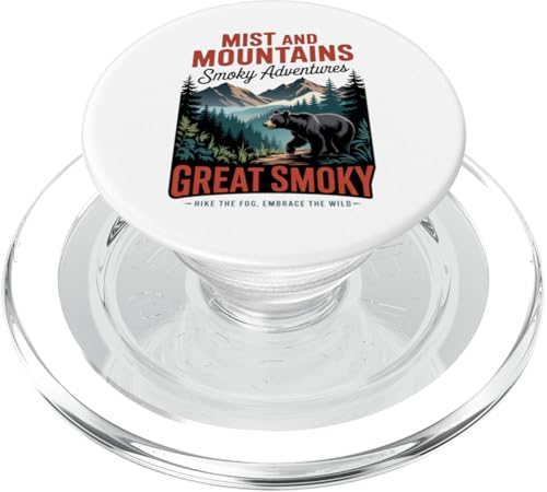 Smoky Mountains Retro Wandern PopSockets PopGrip für MagSafe von Smoky Mountains - Hike the Fog - Embrace the Wild