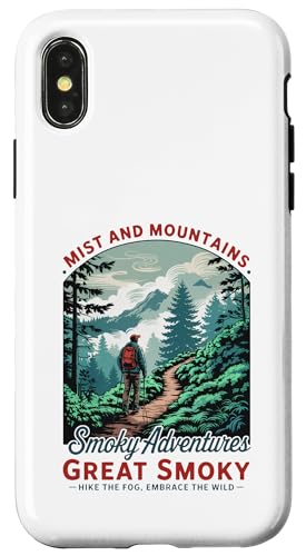 Smoky Mountains Retro Wandern - Tennessee Adventure Hülle für iPhone X/XS von Smoky Mountains - Hike the Fog - Embrace the Wild