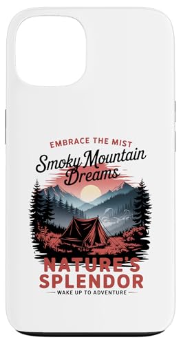 Vintage-Camping im Freien Smoky Mountains Hülle für iPhone 13 von Smoky Mountains - Hike the Fog - Embrace the Wild