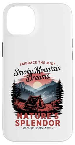 Vintage-Camping im Freien Smoky Mountains Hülle für iPhone 14 Plus von Smoky Mountains - Hike the Fog - Embrace the Wild