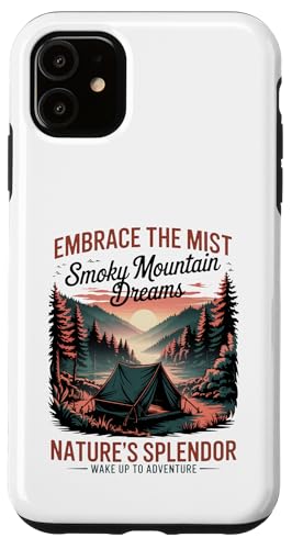 Vintage Great Smoky Mountains Camping Hülle für iPhone 11 von Smoky Mountains - Hike the Fog - Embrace the Wild