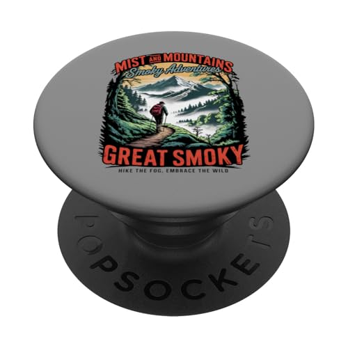 Vintage-Wandern im Great Smoky Mountains National Park PopSockets Klebender PopGrip von Smoky Mountains - Hike the Fog - Embrace the Wild