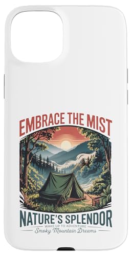 Wandern Sie durch die Smokies — Vintage-Camping im Freien in den Smoky Mountains Hülle für iPhone 15 Plus von Smoky Mountains - Hike the Fog - Embrace the Wild