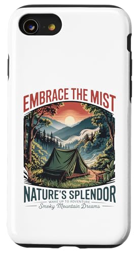 Wandern Sie durch die Smokies — Vintage-Camping im Freien in den Smoky Mountains Hülle für iPhone SE (2020) / 7 / 8 von Smoky Mountains - Hike the Fog - Embrace the Wild