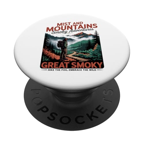Wandern Sie im Nebel — Umarmen Sie die Wildnis — die Great Smoky Mountains PopSockets Klebender PopGrip von Smoky Mountains - Hike the Fog - Embrace the Wild