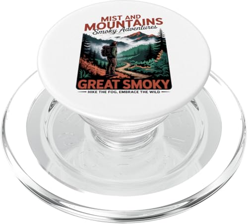 Wandern Sie im Nebel — Umarmen Sie die Wildnis — die Great Smoky Mountains PopSockets PopGrip für MagSafe von Smoky Mountains - Hike the Fog - Embrace the Wild