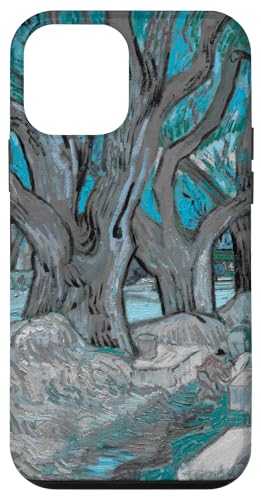 Hülle für iPhone 12 mini Berühmte schöne Kunst "Die großen Platanen Bäume" Remix Van Gogh von Smooth HQ