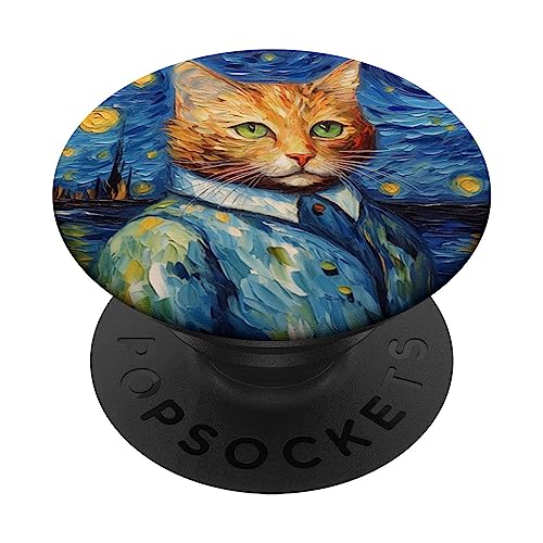 Van Gogh Style Malerei Portrait einer Katze PopSockets mit austauschbarem PopGrip Van Gogh Style Malerei Portrait einer Katze PopSockets mit austauschbarem PopGrip von Smooth HQ