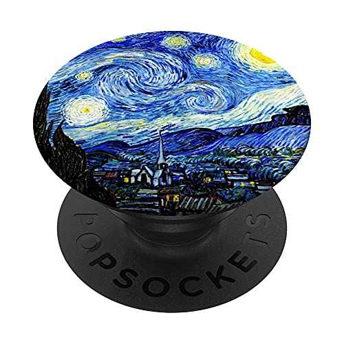 Vincent van Gogh Sternennacht Berühmte Kunst Stilvoll PopSockets PopGrip: Ausziehbarer Sockel und Griff für Handys/Tablets mit Tauschbarem Top von Smooth HQ