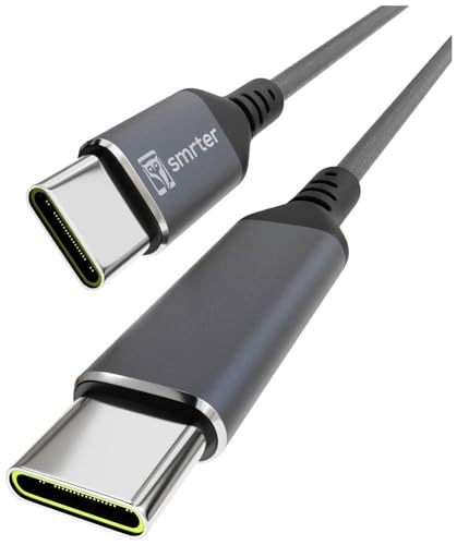 Smrter USB-C® Kabel USB 2.0 USB-C® Stecker, USB-C® Stecker 2 m Anthrazit mit OTG-Funktion, Rund, Stoff-Ummantelung SMRT von Smrter